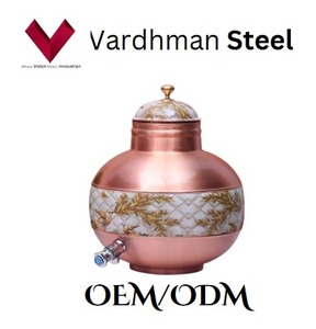 Venta al por mayor 8L Olla de cobre de estilo antiguo grabada a mano con grabado elegante Teteras y teteras decorativas perfectas - Product Image 5