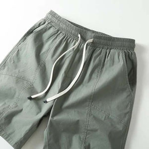 Pantalones Cortos Deportivos Personalizados para Hombre, Verano 2025, 100% Algodón, Bolsillos Largos, Diseño Sólido Estampado, Casuales, Secado Rápido, Transpirables - Product Image 2