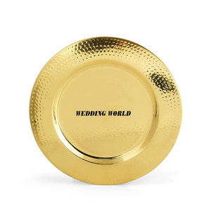 Plato de Metal Martillado para Chocolate, Plato de Presentación Redondo de Diseño, Tamaño Personalizado, Nuevo Plato Base de Metal - Product Image 6