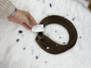 ผมต่อแบบชาวเรมี่ผมแท้สีน้ำตาลเย็นพร้อมโครงสร้างแข็งแรงสีสลาฟ - Product Image 3