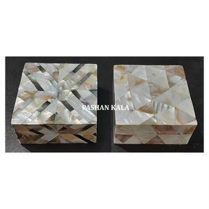 Boîtes de rangement de bijoux en bois de nacre naturelle brillante pour la décoration de la maison. - Product Image 1