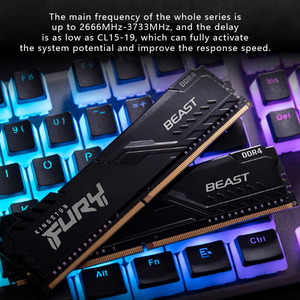 Vua ban đầu ston Hyper x Fury Bộ nhớ RAM 8GB 16GB 32GB 64GB 3200MHz DDR4 RAM DIMM 288-Pin cho chơi game máy tính để bàn PC - Product Image 4