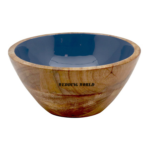 Tazón de chocolate de madera disponible en diferentes diseños Forma redonda Nuevo tazón dulce Venta caliente Tazón de chocolate árabe Ramadán - Product Image 4