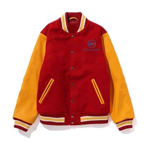 Nouvelle arrivée Veste universitaire à manches en cuir Marque neuve Haute qualité Fabriquée sur mesure 2025 Veste de baseball décontractée Veste bomber patchwork - Product Image 1