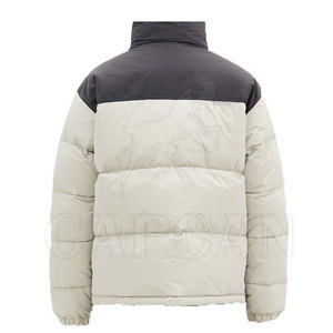 Customizable Solid Color Men's Hooded <b>Long</b> Sleeve Stand Collar <b>Waterproof</b> 100% Polyester <b>Jacket</b> for Winter Available All Sizes - Product Image 2