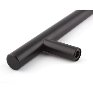 Poignées de tirage longues en acier inoxydable noir moderne, profilé creux, en forme de T, pour portes de meubles, armoires de cuisine, placards et penderies - Product Image 4