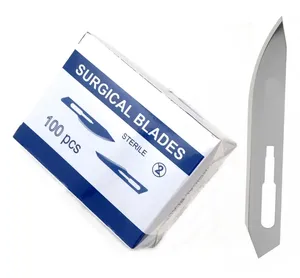 Lames de scalpel manuelles professionnelles en acier inoxydable Classe I # Lot de 60, 50 unités, usage chirurgical et de laboratoire, OEM, marque privée, approuvé CE ISO - Product Image 1