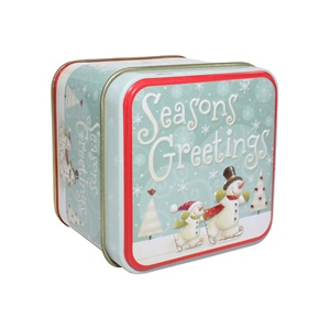 Wholesale Jinko <b>Tins</b> JK HOLIDAY60 Tinplate Square Metal Containers Christmas Storage for Cosmetics Food <b>Tea</b> Custom Logo Printing - Product Image 3