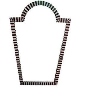 Marco de espejo colgante con incrustaciones de hueso blanco y negro para dormitorio, espejo decorativo de pared para sala de estar y oficina, venta directa de fábrica, venta al por mayor - Product Image 3