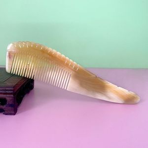 TRY NATURAL CUSTOMIZED HANDMADE HORN COMB with Fine and Wide Teeth Handmade Buffalo Horn Comb for Hair Styling - Product Image 5