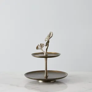 Decoración DE BODA Vajilla Soporte para pasteles Gran calidad Diseño atractivo Soporte de aluminio para pasteles y postres de 3 niveles - Product Image 5