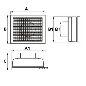 Rejilla de entrada de aire de plástico ABS blanca abrible Tecnosystemi con filtro extraíble y pleno integrado para techos falsos y rejillas de ventilación - Product Image 5