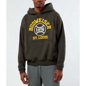 Sweat-shirts imprimés en relief pour fabricants de vêtements streetwear, en coton et polyester, polaire, impression en relief, col à capuche d'hiver - Product Image 1