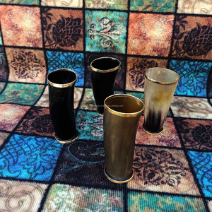 แก้วน้ำวีกิ้งพร้อมขาตั้งเหล็ก ลายสัตว์ งานฝีมือรักษ์โลก ราคาประหยัด ผลิตในอินเดีย - Product Image 4