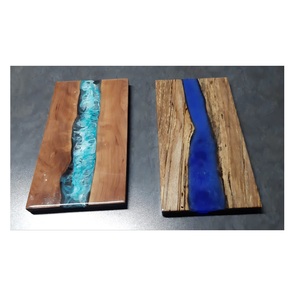 Bandeja ecológica de madera y resina para servir, hecha a mano, buen tamaño personalizado pulido para el hogar, utensilios de cocina, bandeja de comida para el desayuno - Product Image 5