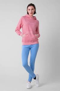Sudadera con Capucha para Mujer, Estilo Holgado, Bordada, Color Rosa, para Invierno, Servicio OEM, Antiarrugas y Transpirable - Product Image 4