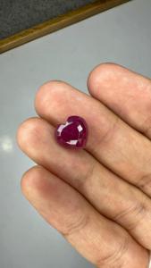 Rubis naturel africain de 4,83 carats, taille cœur, pierre précieuse rouge intense, rubis précieux pour bague de fiançailles de luxe, pendentif, bijoux - Product Image 3