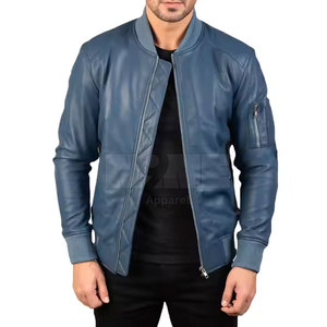 Veste en cuir de couleur personnalisée de haute qualité pour hommes vêtements d'hiver avec style décontracté - Product Image 2