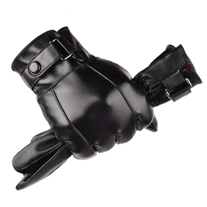 Guantes de Piel de Cabra Genuina para Hombre, Guantes Cálidos con Forro de Cachemira para Conducir, Compatibles con Pantallas Táctiles - Product Image 4