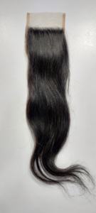 Extensions de cheveux vierges indiennes Remy, 4x4 5x5 HD, dentelle noire naturelle transparente, longueur étirée de 8 pouces, double trame à la machine - Product Image 2