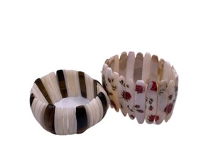 Nouvel ensemble de bracelets artistiques personnalisables faits à la main en résine pour femme – Collection de bijoux de mariage - Product Image 4