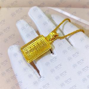 Personalizado 2,50 TCW Baguette Cut Charm VVS Moissanite Hip Hop Colgante, Charm Fine Jewelry Lujoso Moissanite Diamond Pendant - Product Image 2