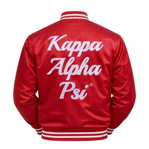 Kappa Alpha Psi Bomber <b>Jacket</b> True To Size Premium Outerwear Embroidered Greek <b>Letter</b> Crest Classic Fraternity Style - Product Image 5