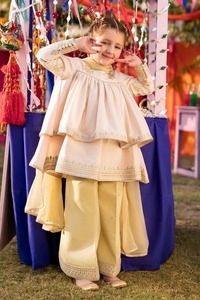 Designer Pakistani Kids Girls Party Wear Traditional Lehenga Choli Embroidery Acrylic Fabric Formal Style Sun Protection - Product Image 2