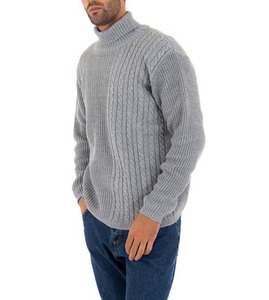 Pulls en tricot pour hommes, nouveau design 2025, col rond, gris, manches longues, style tendance, streetwear, décontracté, respirant, en laine, pull pour hommes - Product Image 5