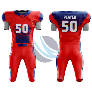 Ensemble maillot et pantalon de football américain à manches courtes et à séchage rapide conçu sur mesure Nouveau style personnalisé pour hommes - Product Image 3