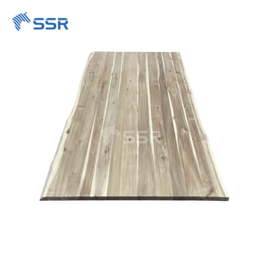 SSR VINA - Subtainable Acacia <b>Wood</b> Live Edge Dining <b>Table</b> - Continuous Staves Solid <b>Wood</b> Live Edge <b>Table</b> <b>Top</b> for Dining Room - Product Image 5
