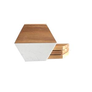 Gran oferta, regalos de boda personalizados, posavasos de piedra, posavasos de madera de Acacia de mármol grabado para bebidas, portavasos, posavasos de mármol - Product Image 1
