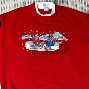 Sweat-shirt à col rond uni en gros - Polyester/coton, impression sérigraphique et transfert thermique, logo personnalisé - Product Image 3