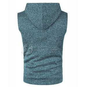 High Quality <b>Sleeveless</b> <b>Hoodie</b> for Adults Cotton Polyester Solid Print Pattern Winter Outdoor Zipper Design Puff Plain Dyed - Product Image 3