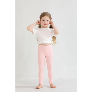 Pure Comfort Washed <b>Knitted</b> <b>Leggings</b> Breath Flow Soft Texture Stretch Support High Rise Fit Daily Movement Toddler Girls Durable - Product Image 1