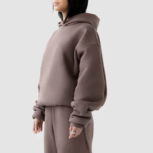 Sweat-shirt à capuche surdimensionné en coton 100% de qualité supérieure, 600 g/m², lavage à l'acide, coupe ample, personnalisable avec logo, streetwear pour hommes - Product Image 3