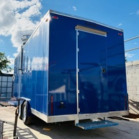 Remorque de restauration rapide sur mesure de 16 pieds pour pizzas, camion de cuisine mobile entièrement équipé pour tacos et burgers en zone de bureau