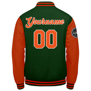 Blouson de baseball formel unisexe en toile enduite 100% coton avec logo brodé en chenille personnalisé Blouson universitaire Letterman College - Product Image 3