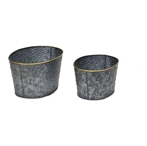 exclusive Planter Galvanized Planter Round Modern Fashionable Trending Design New Arrivals Flower <b>Pot</b> Plant Holder - Product Image 5