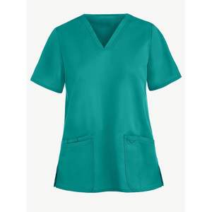 Uniforme duradero y cómodo para mujer, camisa antiarrugas con cuello en V, logotipo personalizado, tamaños, Hospital Médico, venta al por mayor, conjunto de exfoliación de bajo precio a granel - Product Image 6