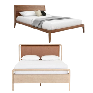 Precio al por mayor Juego de cama Diseño moderno Queen y King Size Cama de madera para muebles de dormitorio Cama de madera natural - Product Image 4