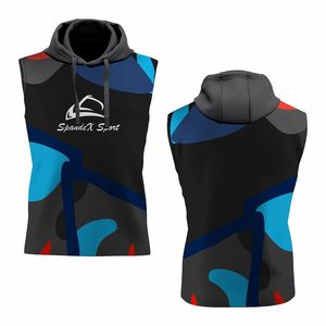 Men Clothing <b>hoodie</b> Bodybuilding Cut Off <b>Sleeveless</b> Gym Hoodies Men with sublimation - Product Image 6