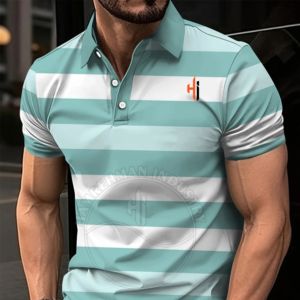 2024 nouveauté haute qualité hommes à manches courtes polos Logo personnalisé vêtements de golf maillot usine directe surdimensionné solide - Product Image 4