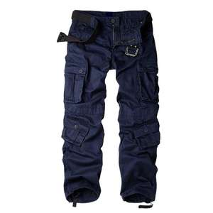 Pantalons cargo pour hommes de haute qualité, coupe ample, avec poches latérales, couleur rouge unie, fournisseur en gros de pantalons cargo pour hommes - Product Image 4
