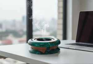 Brûleur à encens arabe en bois et résine de luxe pour la fragrance d'intérieur et la décoration du Moyen-Orient à prix réduit - Product Image 2