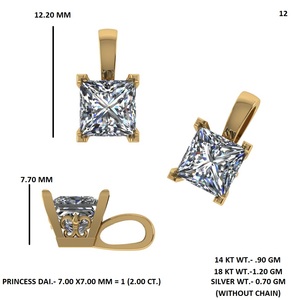 Exquisito colgante de plata con diamante cultivado en laboratorio, joyería fina diseñada para una elegancia atemporal, estilo versátil y un regalo inolvidable. - Product Image 5