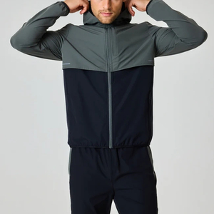 Wholesale High Quality Color Block <b>Lightweight</b> Tracksuit Windbreaker <b>Running</b> <b>Jacket</b> Custom Logo - Product Image 5