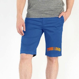 Pantalones Cortos Lisos de Color Sólido para Hombre, Cintura Elástica Informal con Bolsillos Laterales, Servicio OEM, Pantalones Cortos de Verano para Calle - Product Image 1