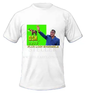 刚果总统选举竞选服装棉舒适夏季圆领短袖t恤印花标志空白t恤