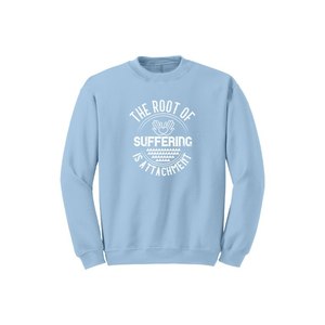 Sweat-shirt en mélange de coton avec des thèmes de bouddha imprimés Style décontracté 12 options de couleur 260-280 Placement de conception personnalisable GSM lourd - Product Image 4